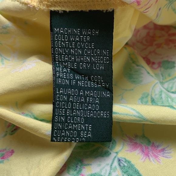 Lauren Ralph Lauren Sleeveless Button Down Floral Blouse 
100% Cotton - Picture 10 of 10